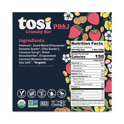 Crunchy Snack Bar, PB & J