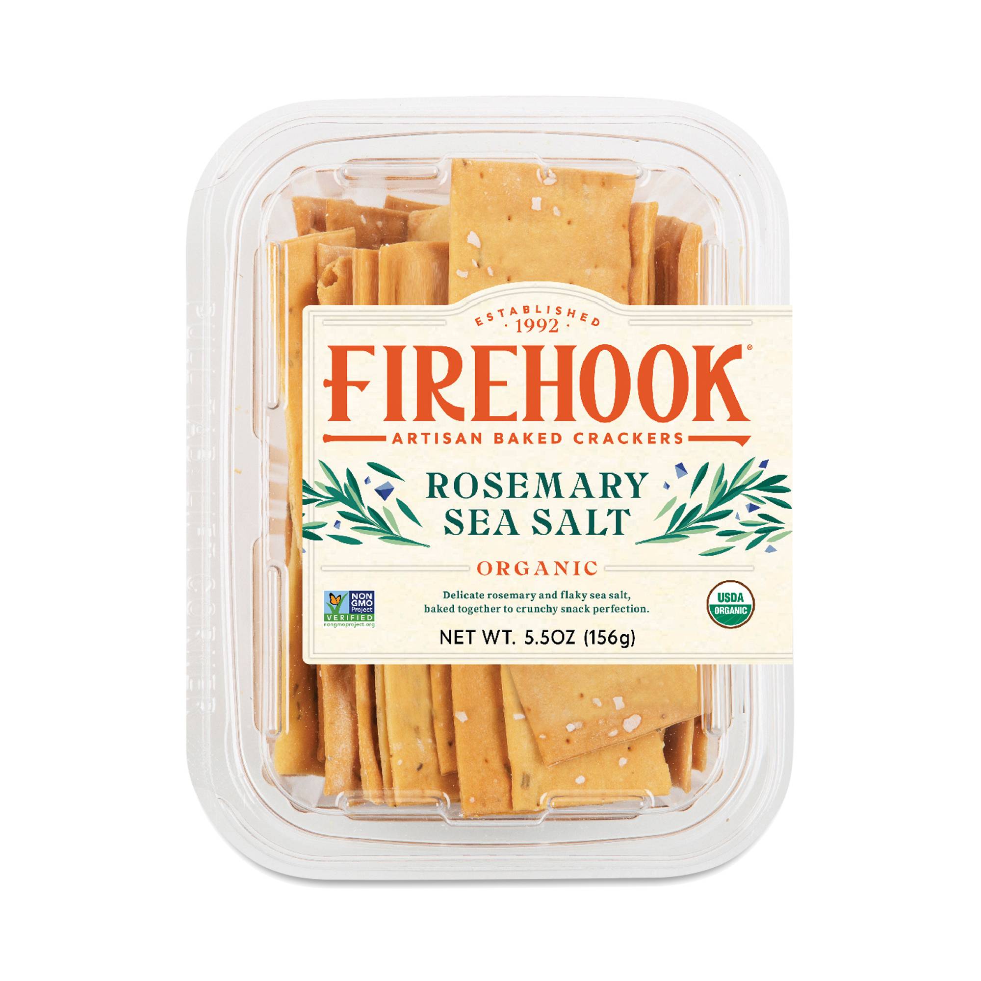 Organic Baked Crackers, Rosemary Sea Salt