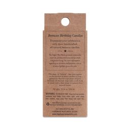 Pure Beeswax Birthday Taper Candles, Natural