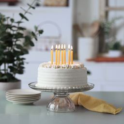 Pure Beeswax Birthday Taper Candles, Natural
