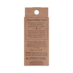 Pure Beeswax Birthday Taper Candles, Assorted Colors