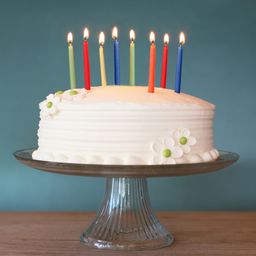 Pure Beeswax Birthday Taper Candles, Assorted Colors