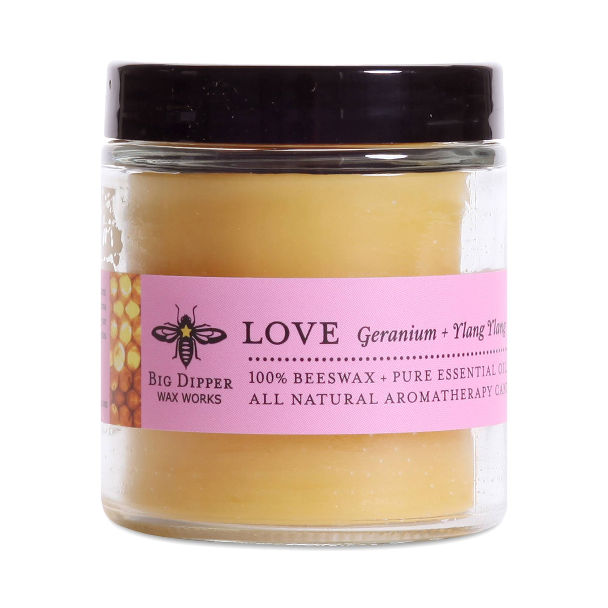 Beeswax Aromatherapy Apothecary Candle, Love