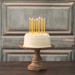 Pure Beeswax Tall Birthday Taper Candles, Natural