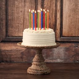 Pure Beeswax Tall Birthday Taper Candles, Assorted Colors