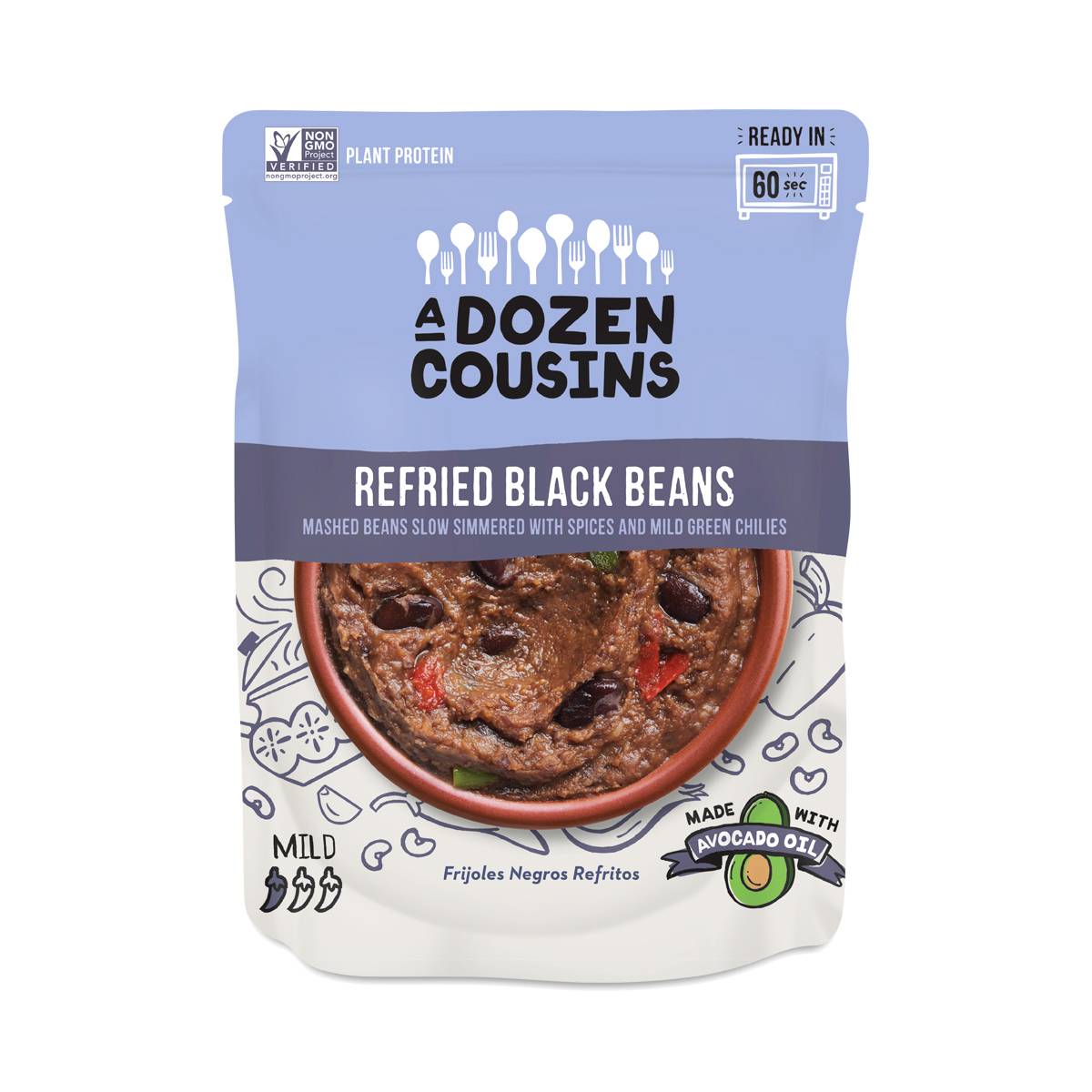 A Dozen Cousins Refried Black Beans Thrive Market