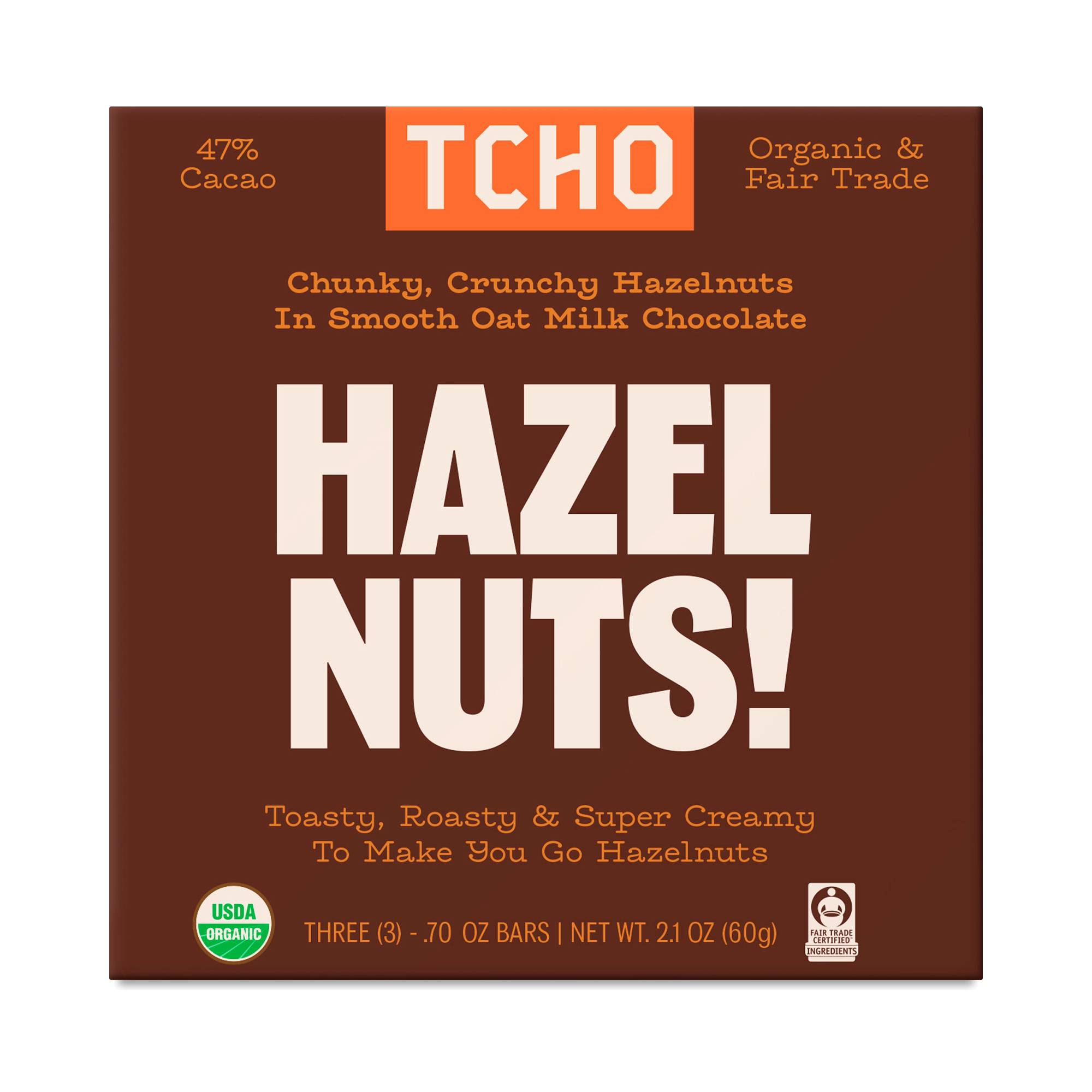Oat Milk Chocolate, Hazel Nuts!