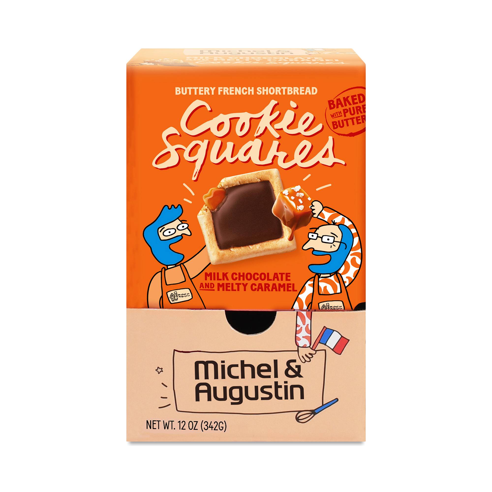 Cookie Squares, Milk Chocolate & Melty Caramel, Snack Pack