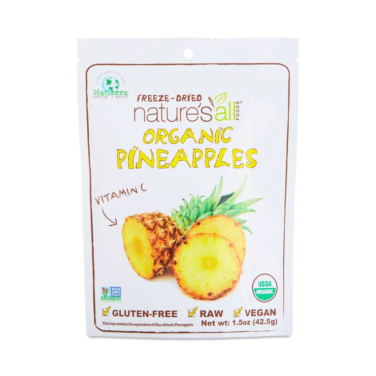 Organic Freeze Dried Pineapple by Nature's All Foods Thrive Market