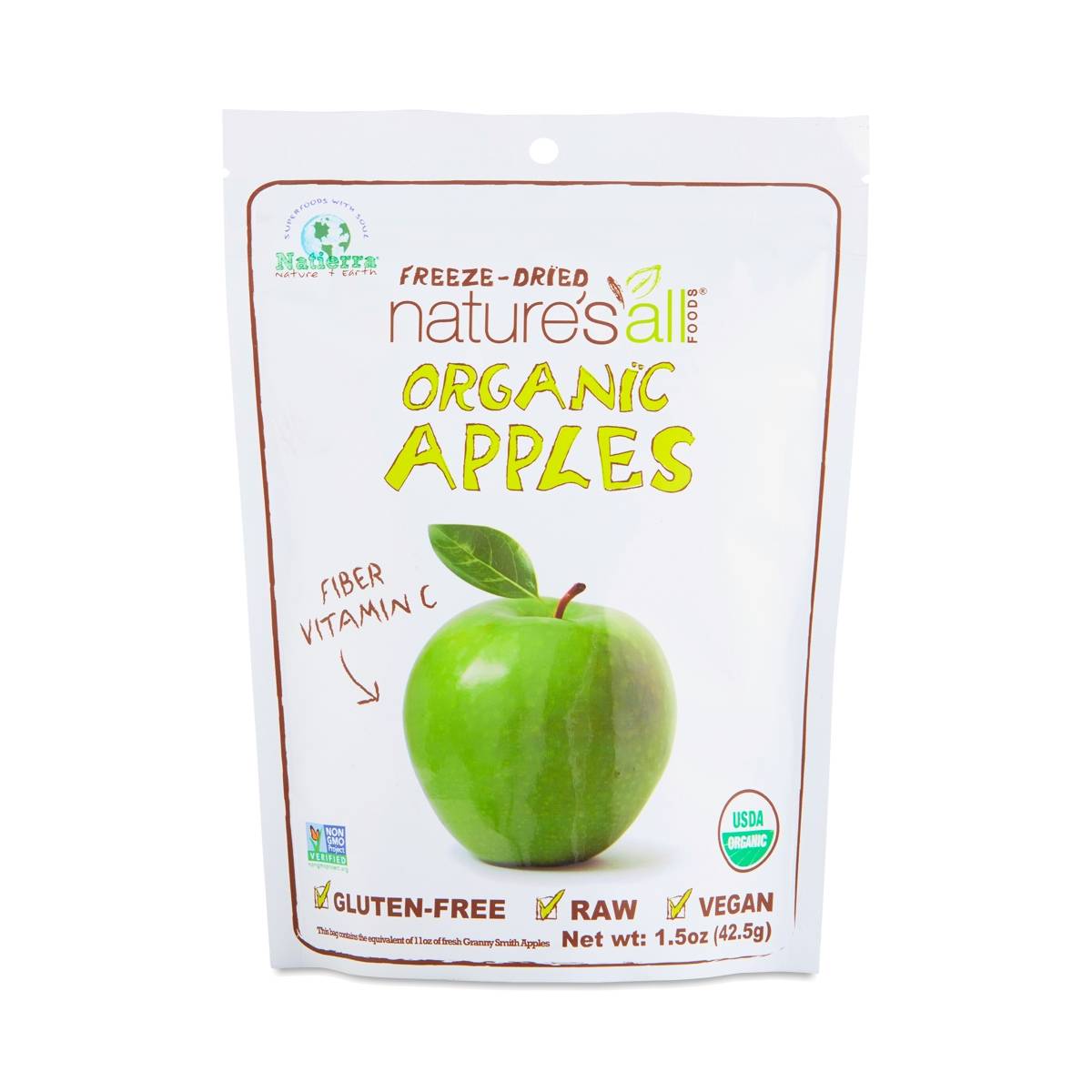 Organic Freeze Dried Apples by Nature's All Thrive Market