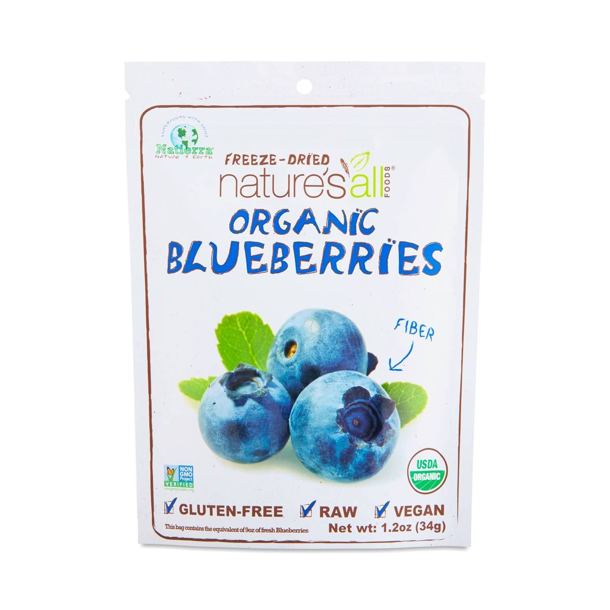 Organic Freeze Dried Blueberries by Nature's All Foods Thrive Market