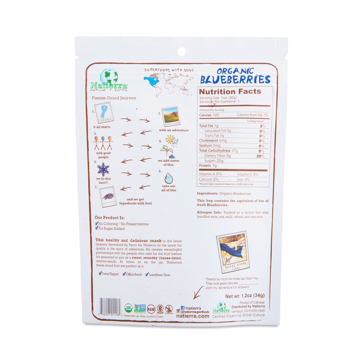 Organic Freeze Dried Blueberries by Nature's All Foods Thrive Market