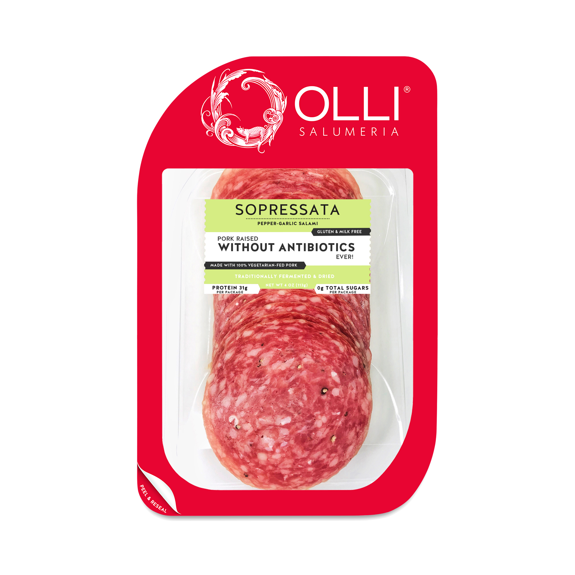 Olli Salumeria Sliced Salami, Sopressata Thrive Market