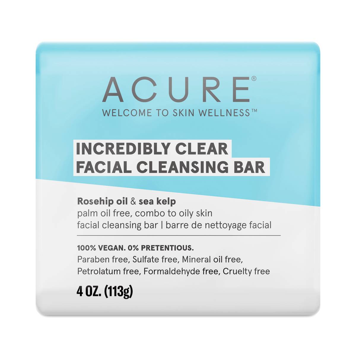 ACURE Incredibly Clear Facial Cleansing Bar Thrive Market