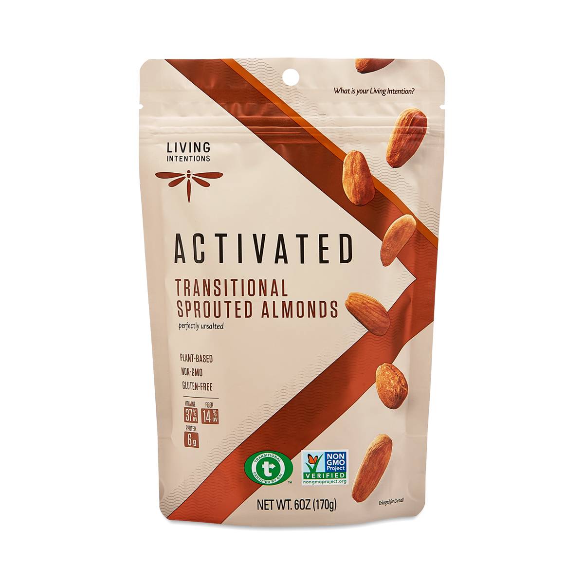 Activated Transitional Sprouted Almonds, Unsalted