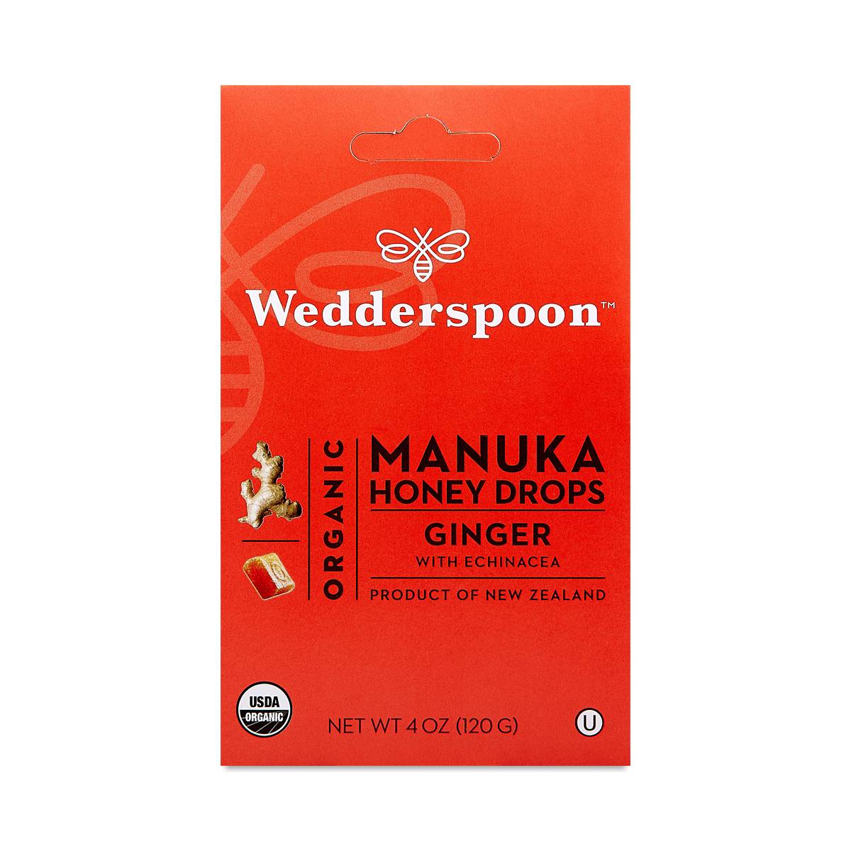 Organic Manuka Honey Drops, Ginger