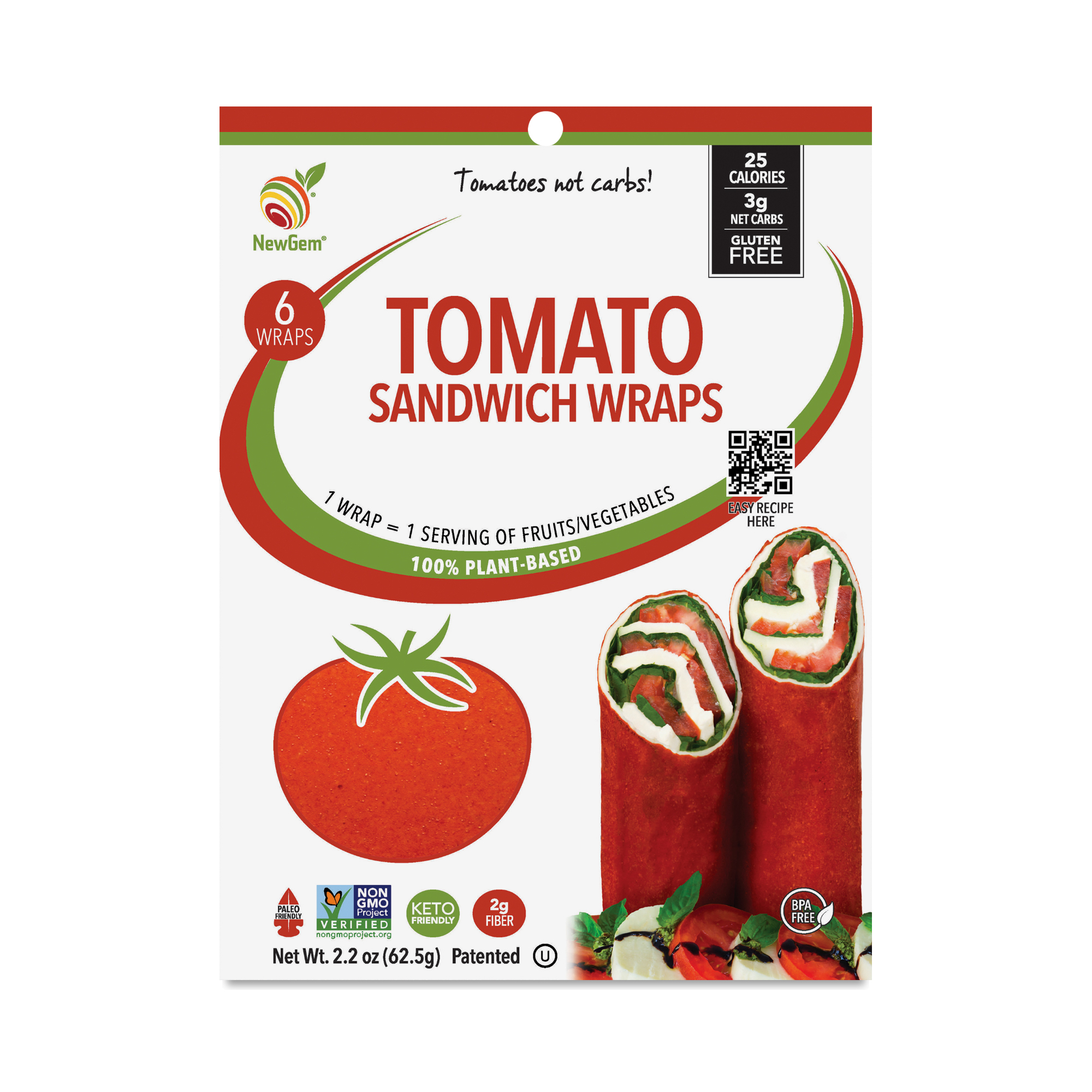 NewGem Sandwich Wraps, Tomato Thrive Market