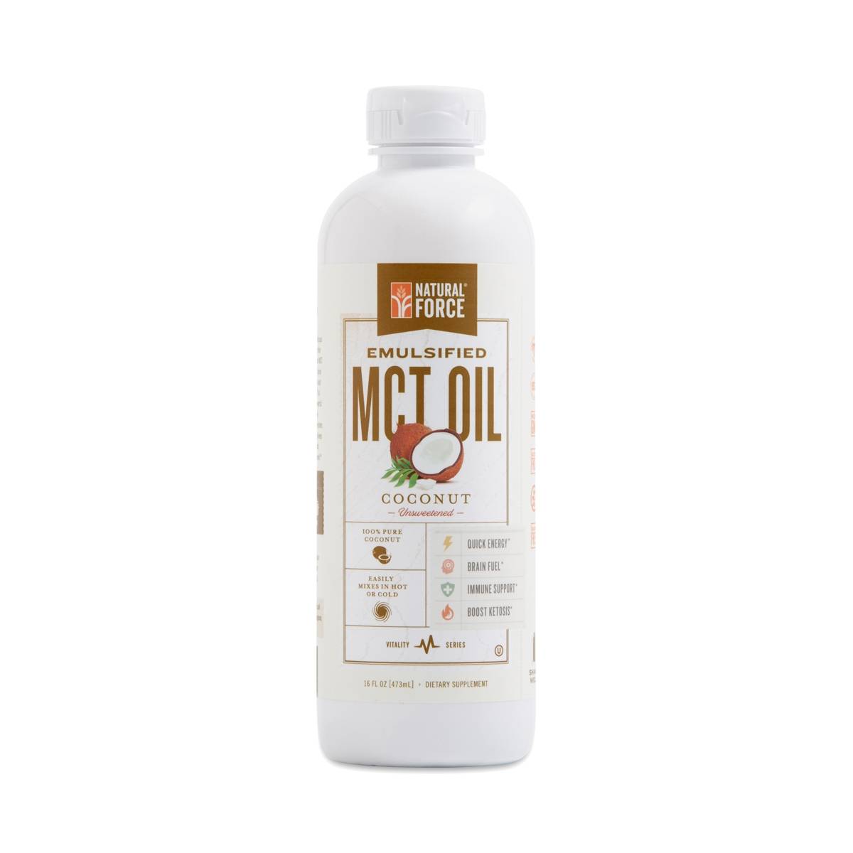 Natural Force Emulsified Coconut MCT Oil Thrive Market