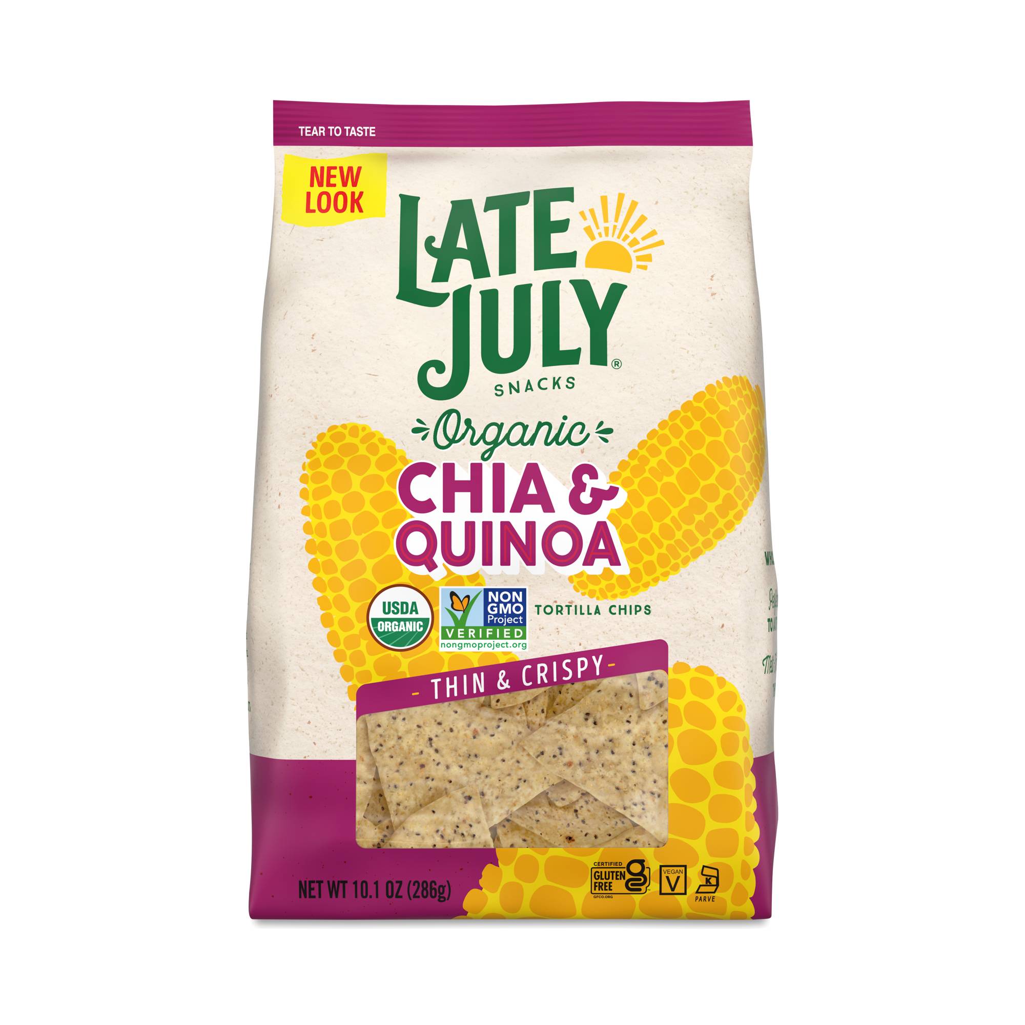 Organic Thin & Crispy Restaurant Style Tortilla Chips, Chia & Quinoa