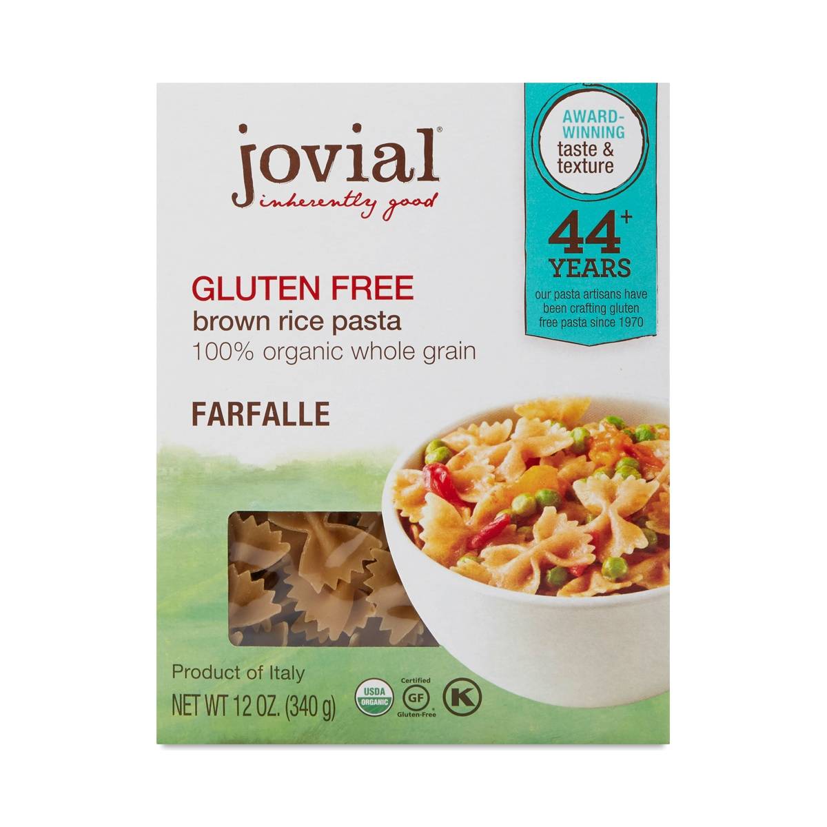 Organic Brown Rice Farfalle by Jovial Thrive Market