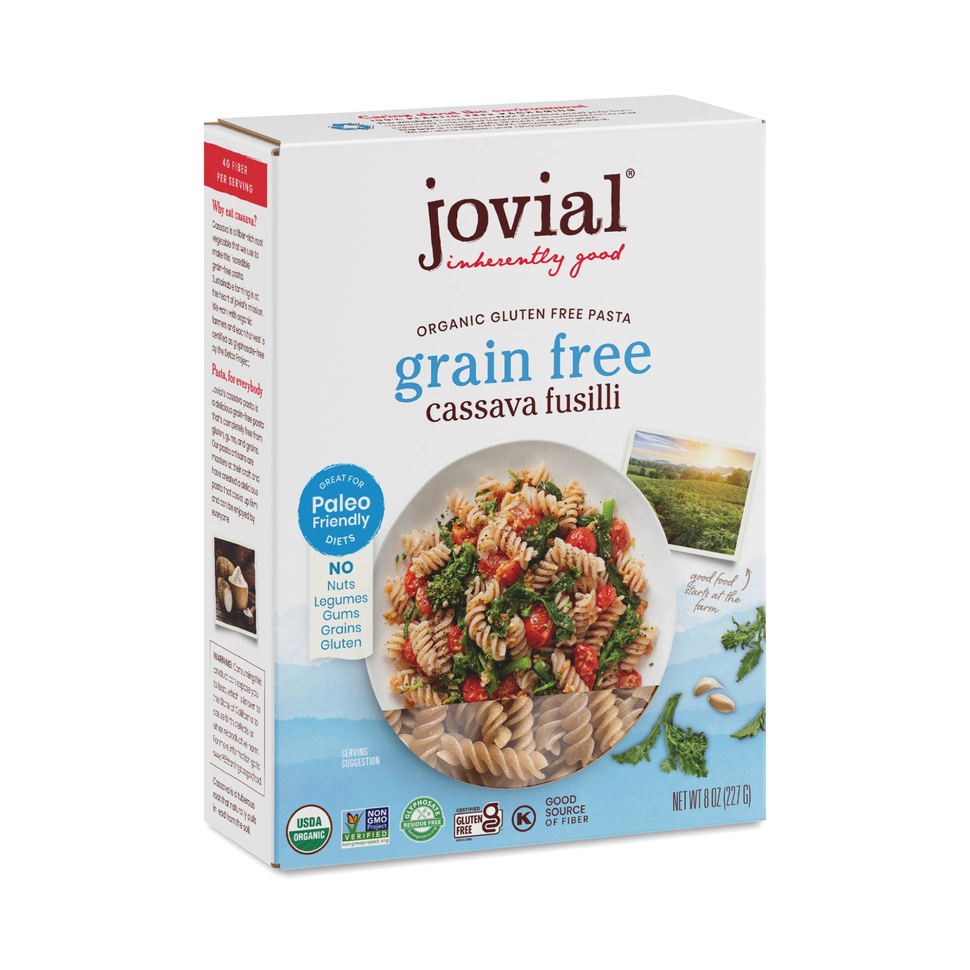 Organic Grain-Free Cassava Fusilli Pasta