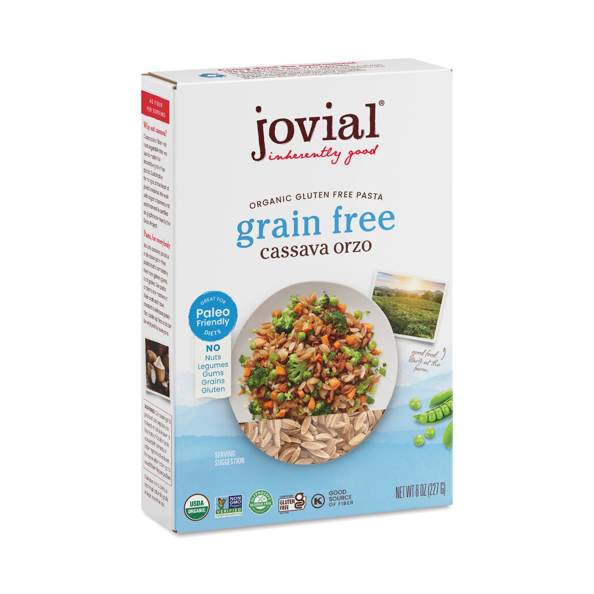 Organic Grain-Free Cassava Orzo Pasta