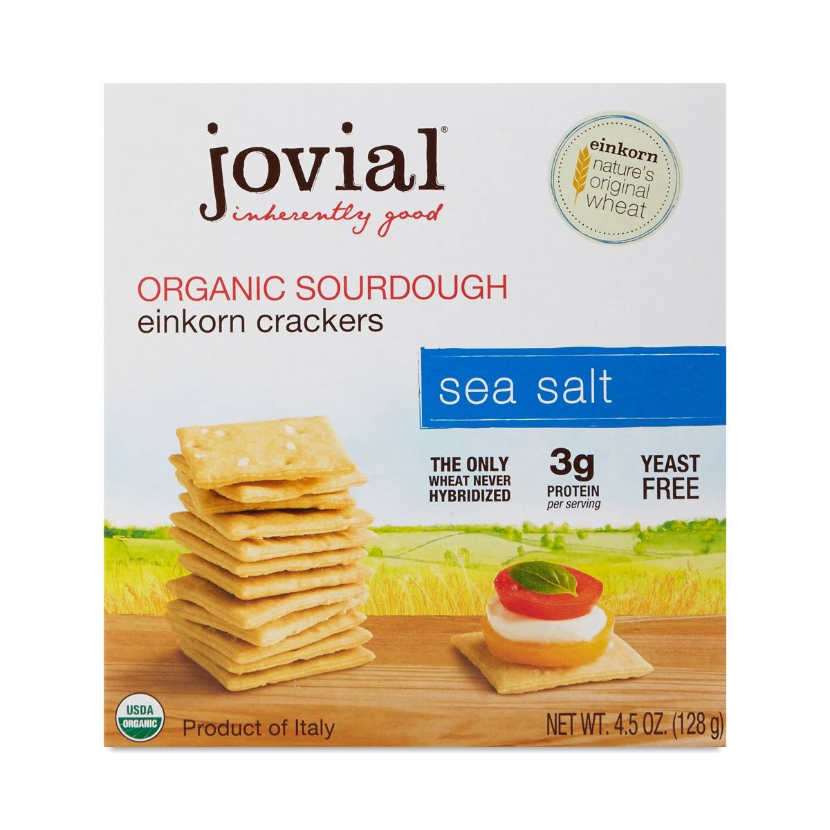 Sea Salt Organic Einkorn Crackers by Jovial Thrive Market