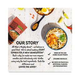 Ramen Soup Pack Made with Organic Noodles, Vegetarian Kimchi