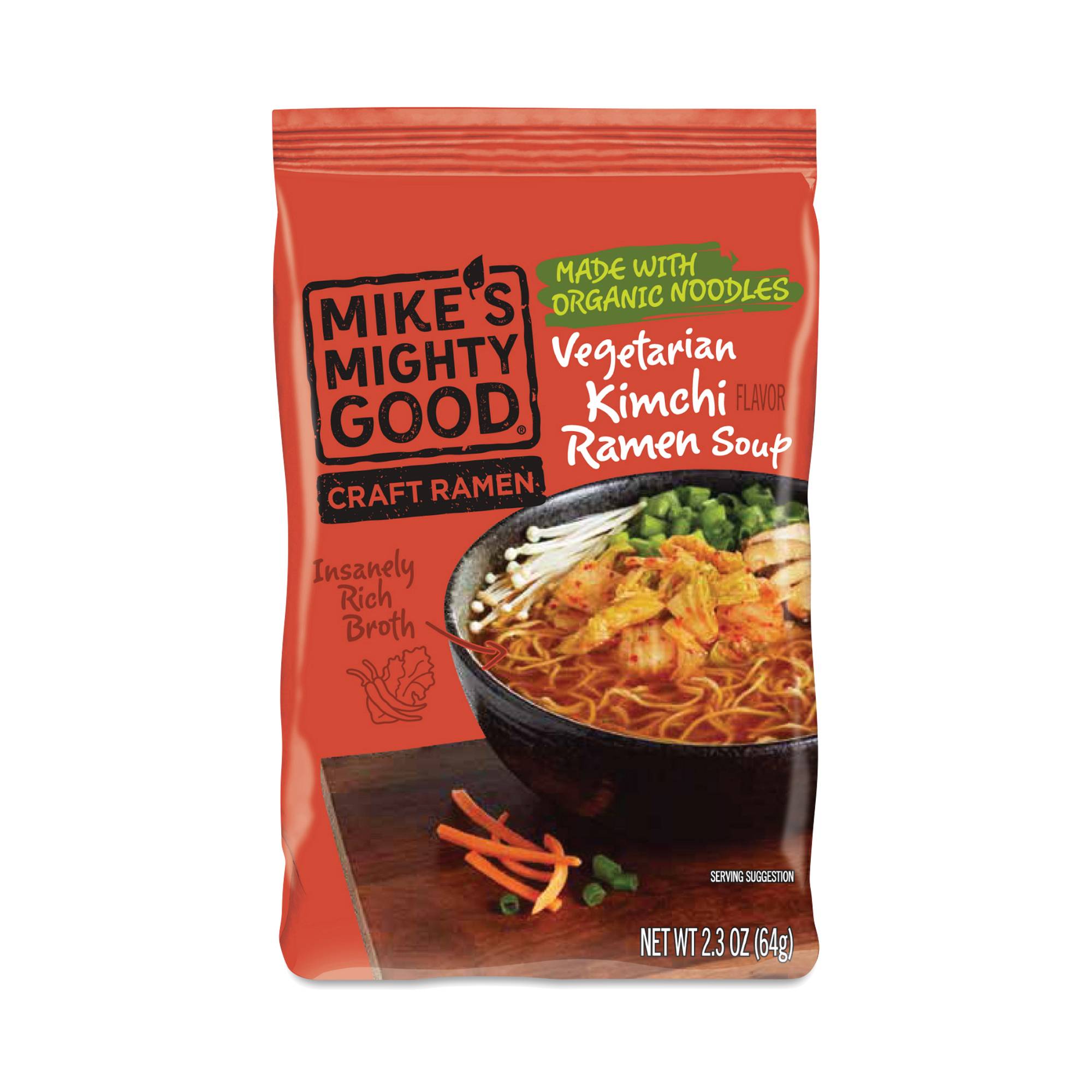 Ramen Soup Pack Made with Organic Noodles, Vegetarian Kimchi