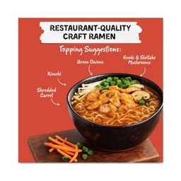 Ramen Soup Pack Made with Organic Noodles, Vegetarian Kimchi