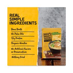 Ramen Soup Pack Made with Organic Noodles, Fried Garlic Chicken Bone Broth