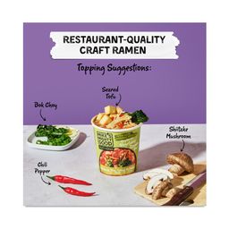 Ramen Soup Cup Made with Organic Noodles, Vegetarian Vegetable