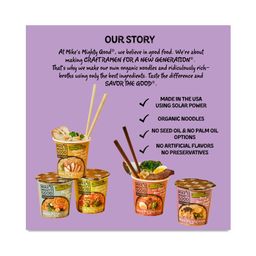 Ramen Soup Cup Made with Organic Noodles, Pork Bone Broth