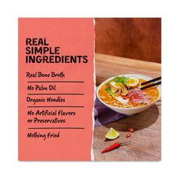 Ramen Soup Cup Made with Organic Noodles, Spicy Beef Bone Broth