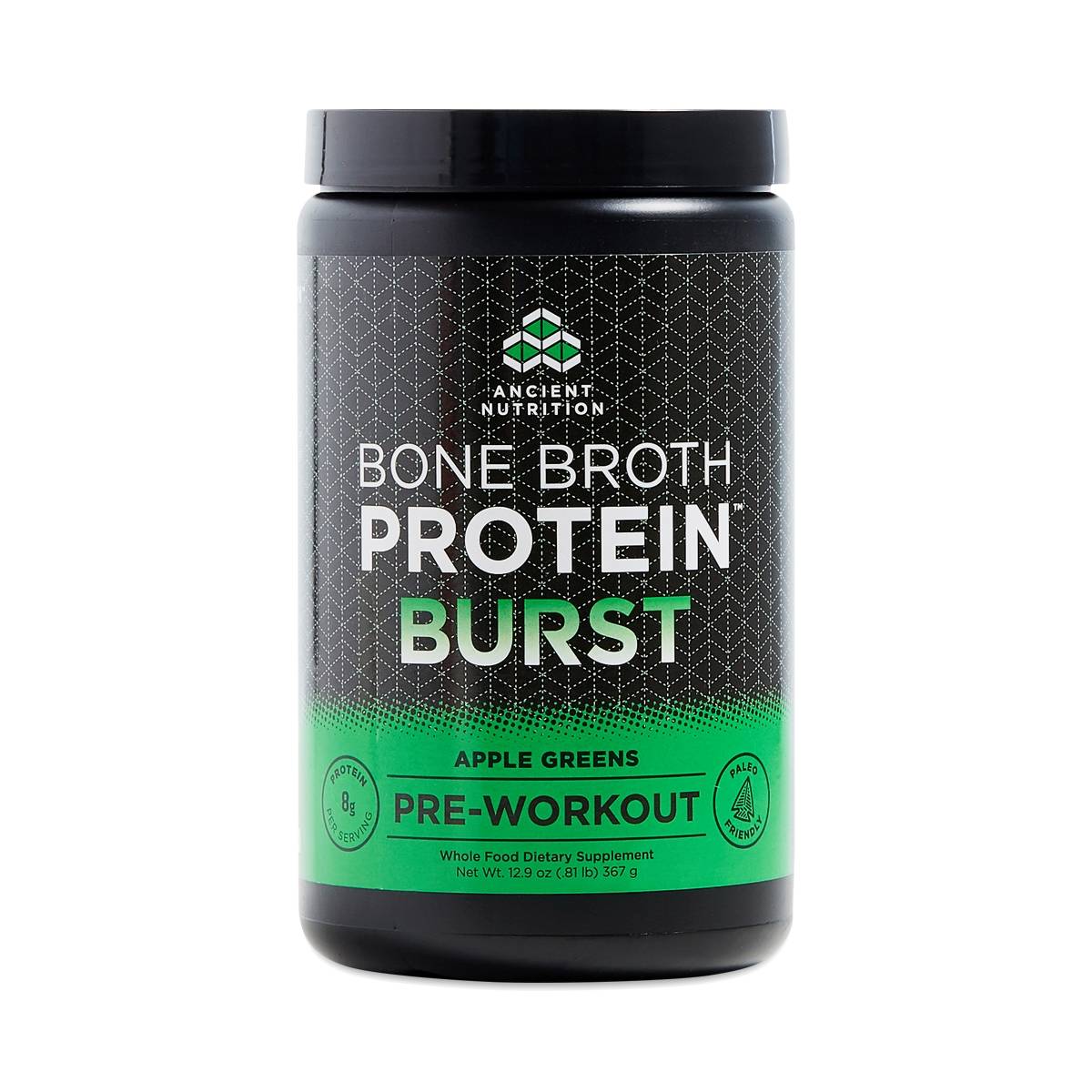 Ancient Nutrition Bone Broth Protein Burst, Apple Greens