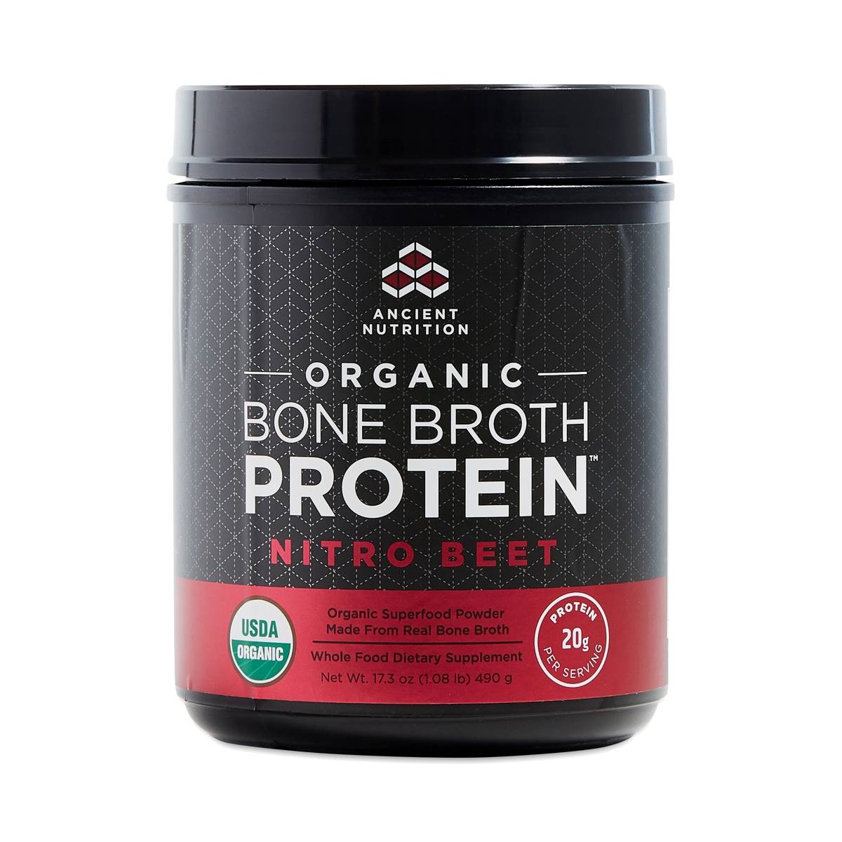 Ancient Nutrition Organic Bone Broth Protein, Nitro Beet Thrive Market