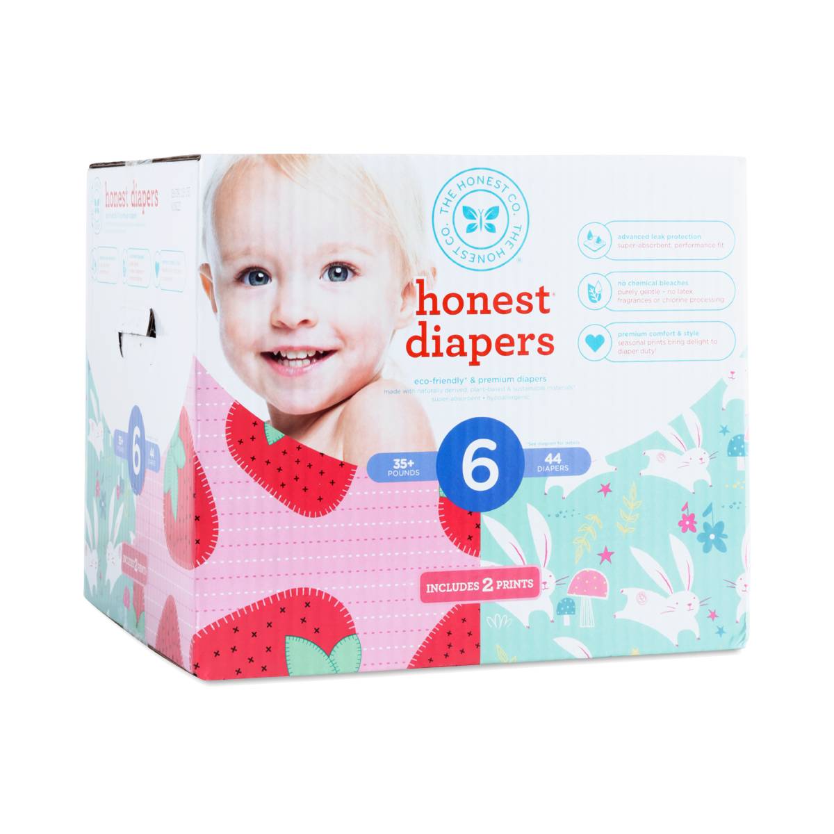 Diaper Club Box, Size 6, Strawberries + Bunnies Thrive Market