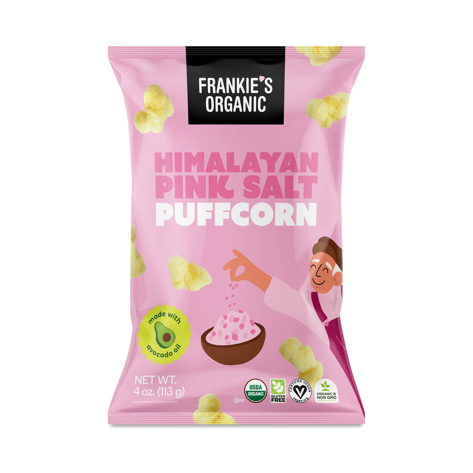 Avocado Oil Puffcorn, Himalayan Pink Salt