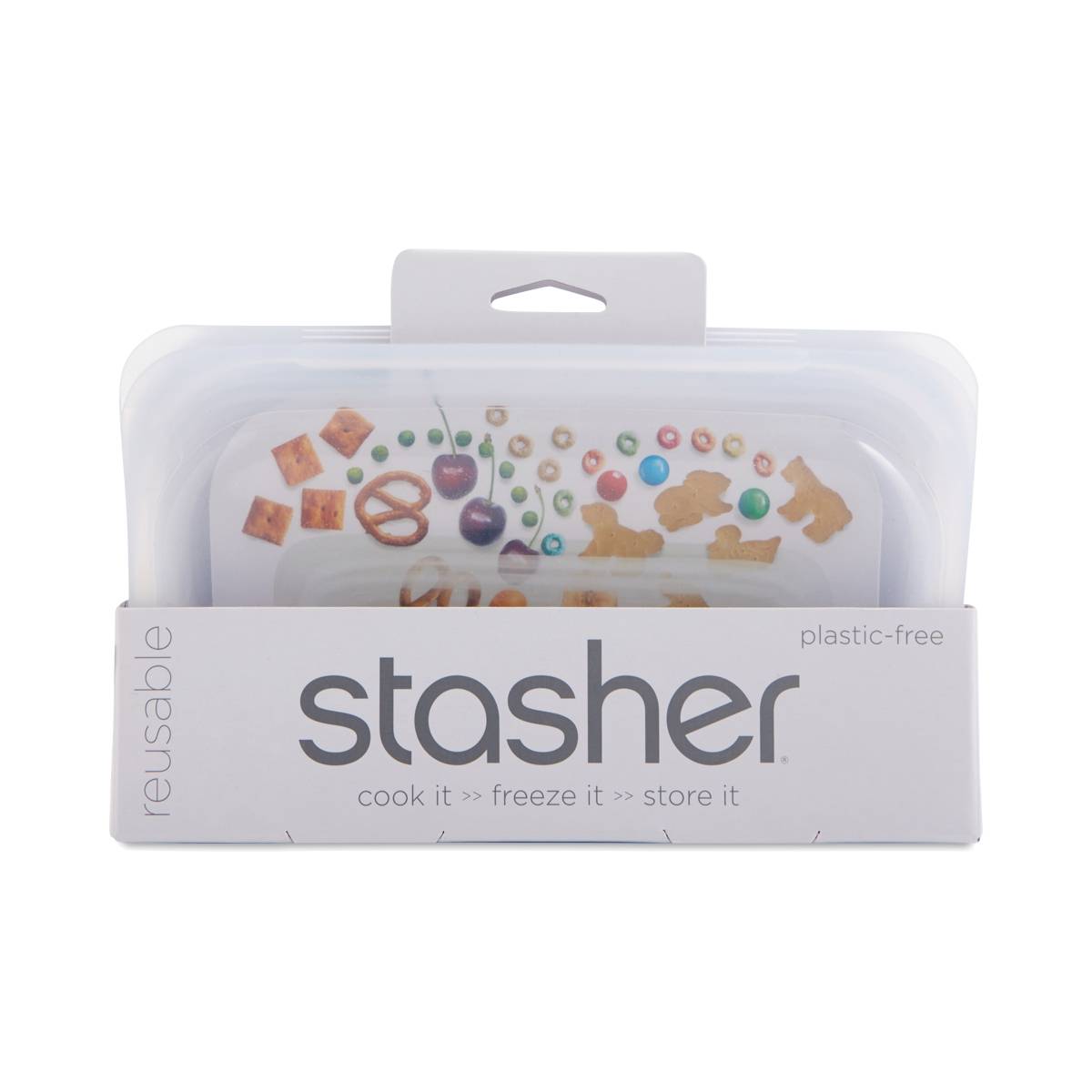 Stasher Reusable Silicone Snack Bag, Clear Thrive Market