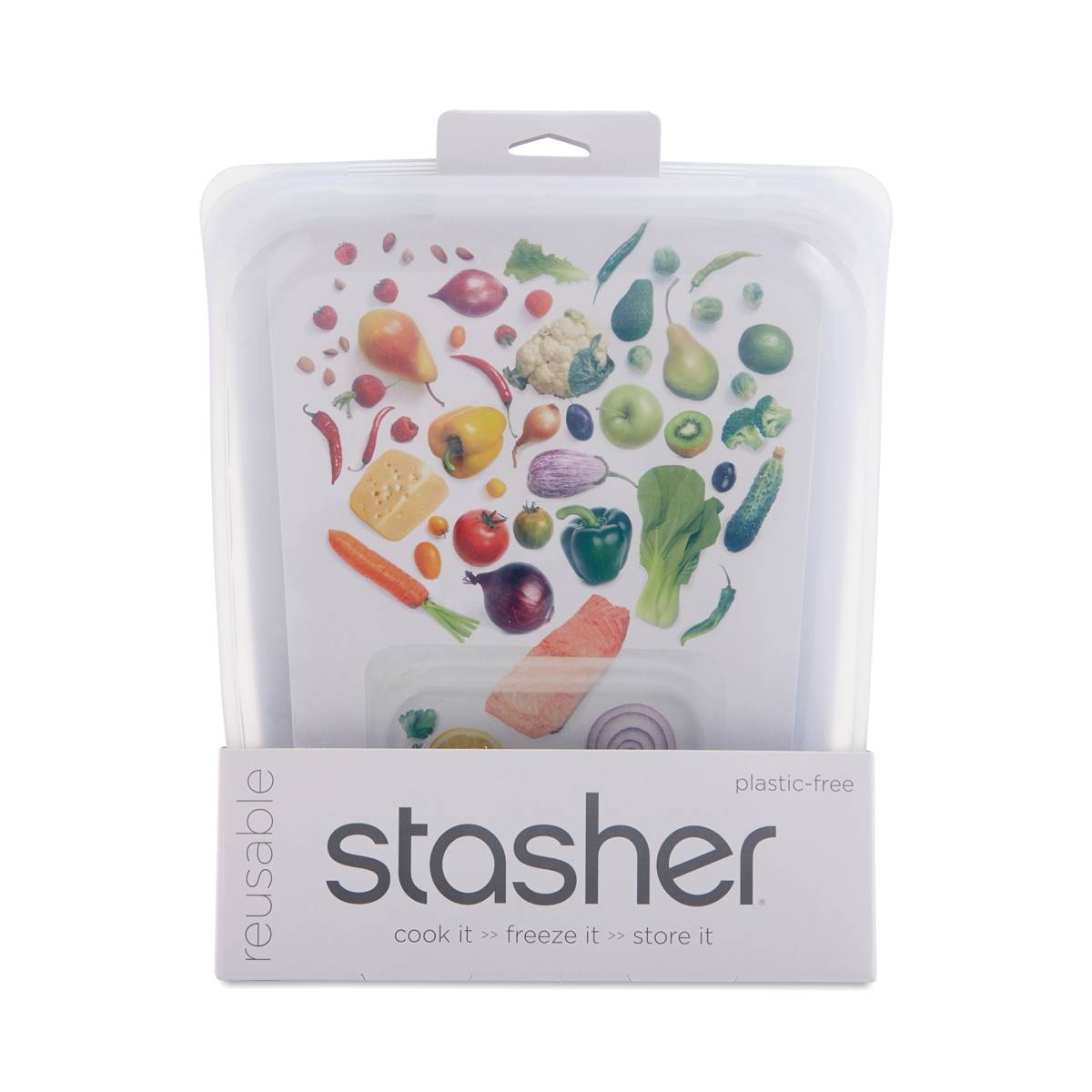 Reusable Silicone Half Gallon Bag, Clear