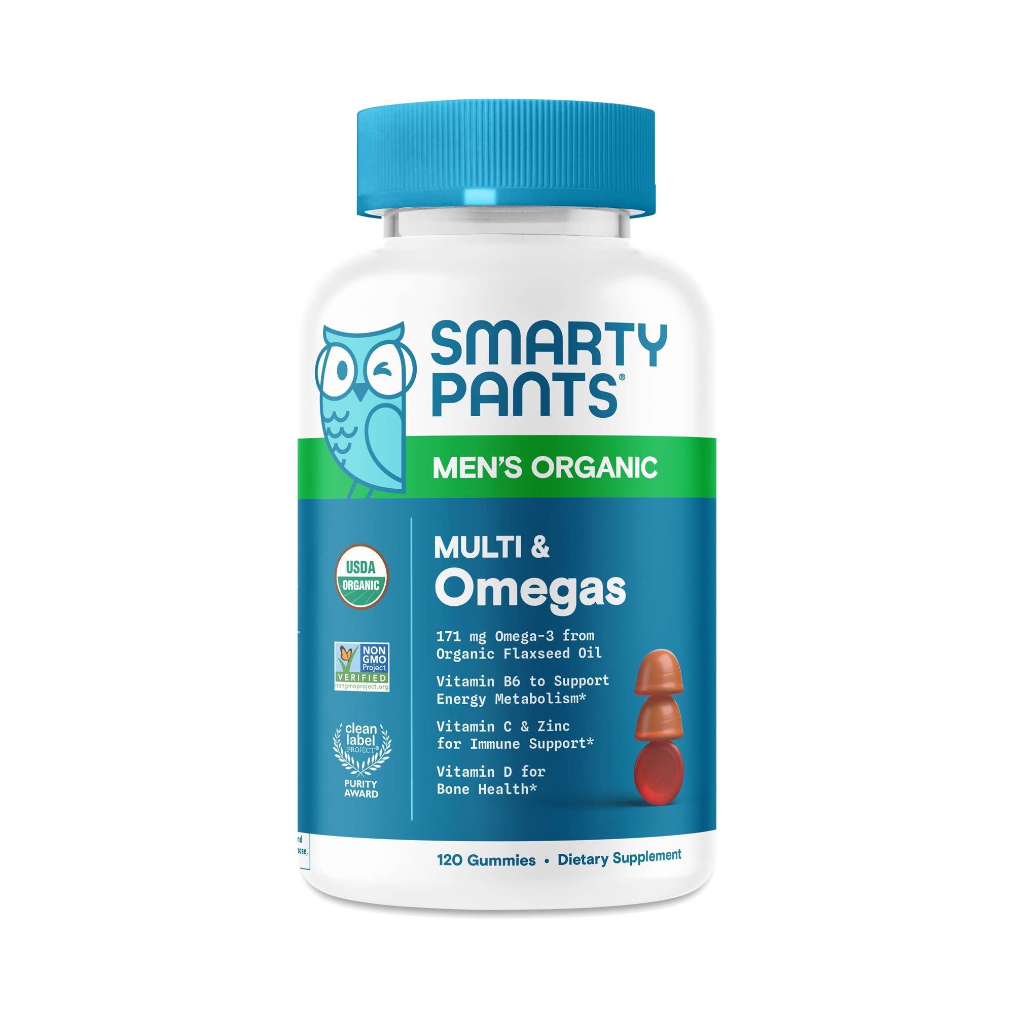 Organic Men's Multi & Omegas Gummies