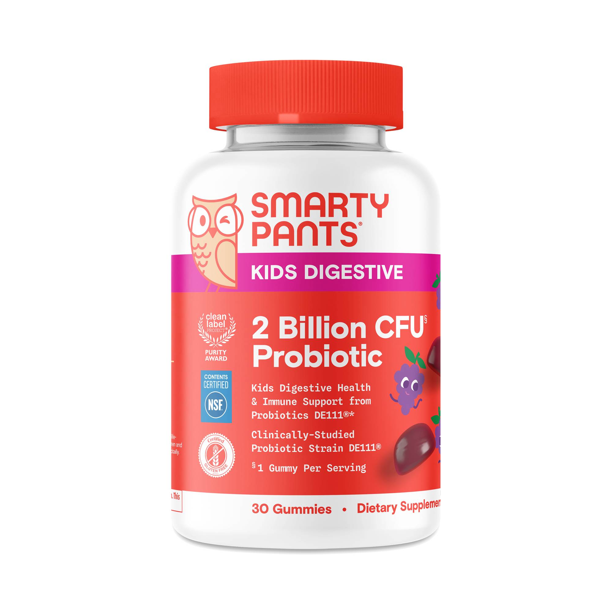 Kids 2 Billion CFU Probiotic Gummies, Grape