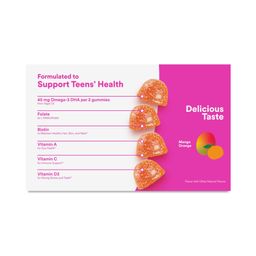 Teen Girl Plus Multi & Omegas Gummies, Mango Orange