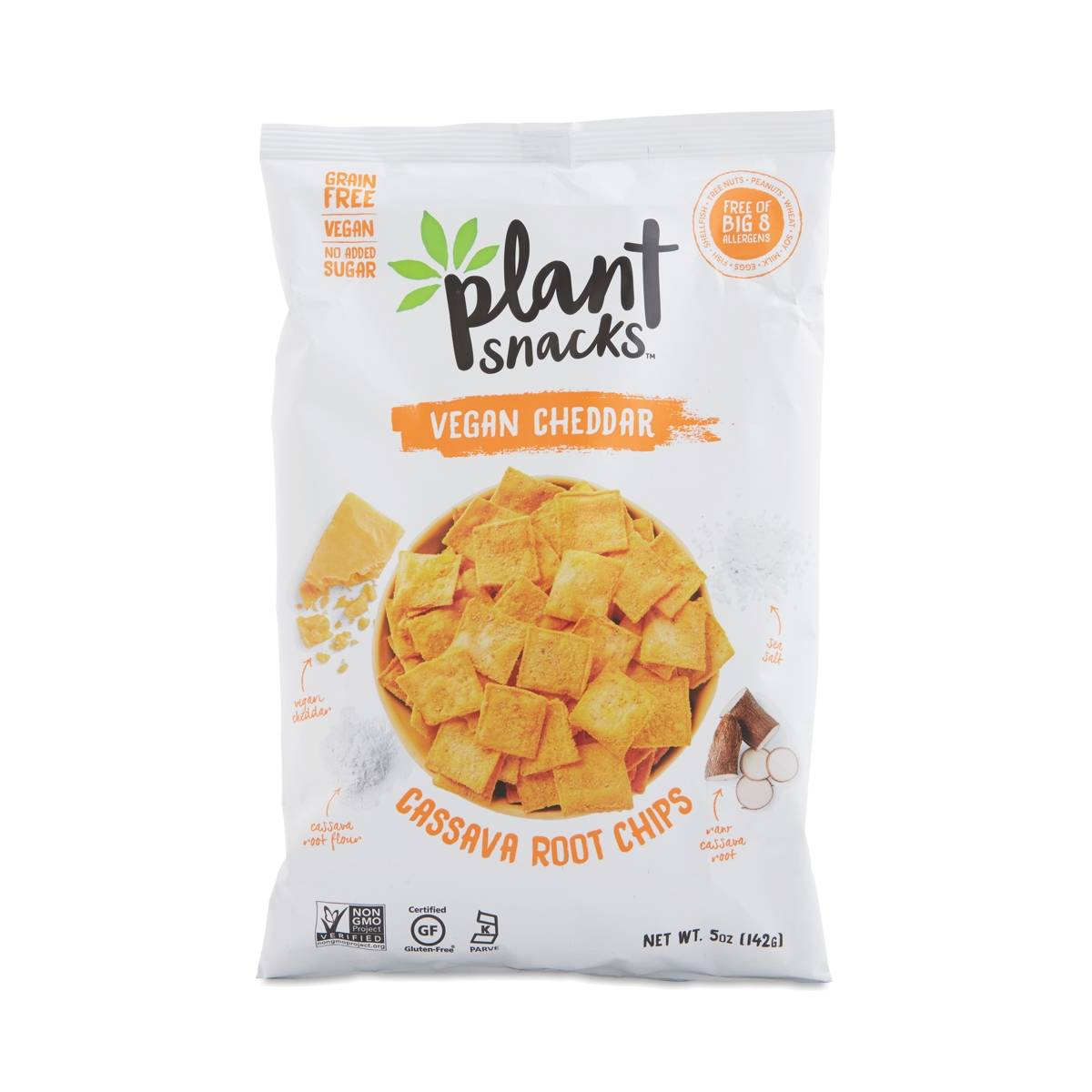 Cheddar Yuca Root Chips by Plant Snacks Thrive Market