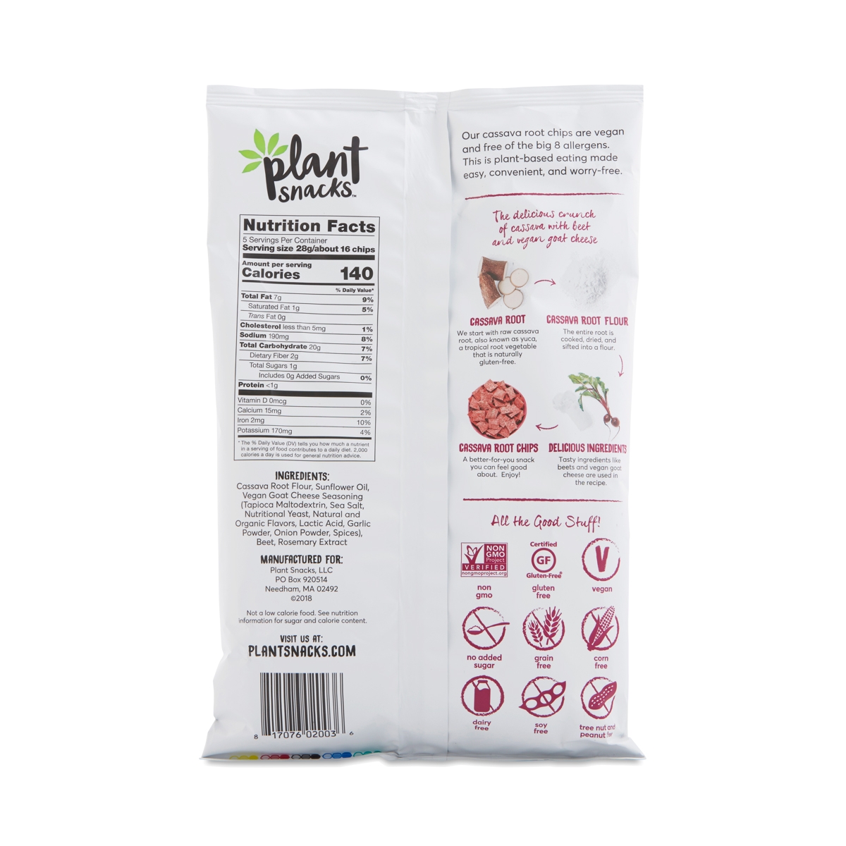 Beets w/ Goat Cheese Yuca Root Chips by Plant Snacks Thrive Market