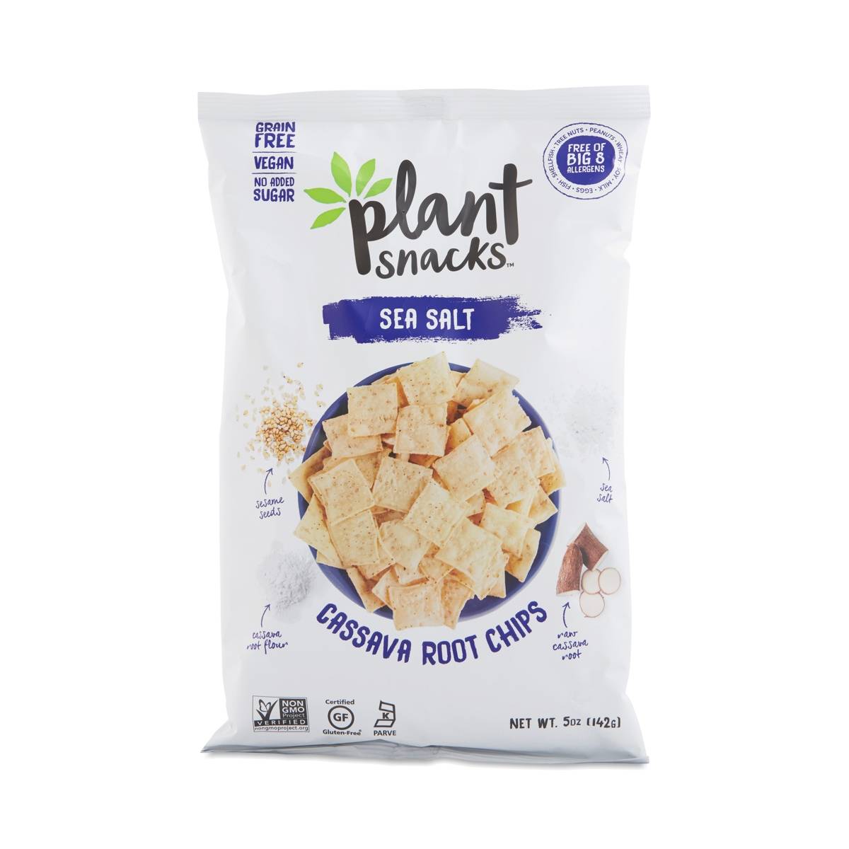 Sea Salt Yuca Root Chips by Plant Snacks Thrive Market