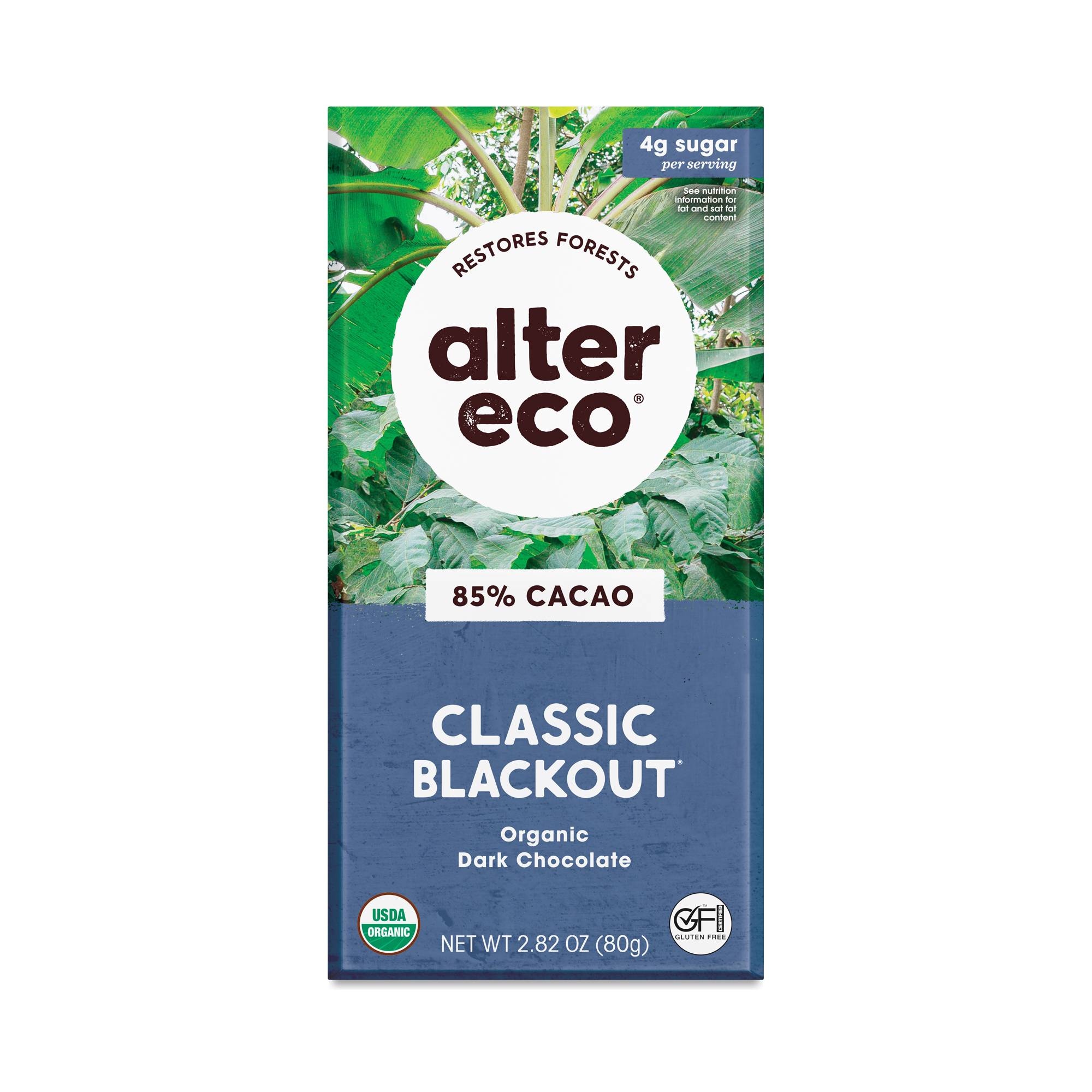 Organic Chocolate Bar, Classic Blackout