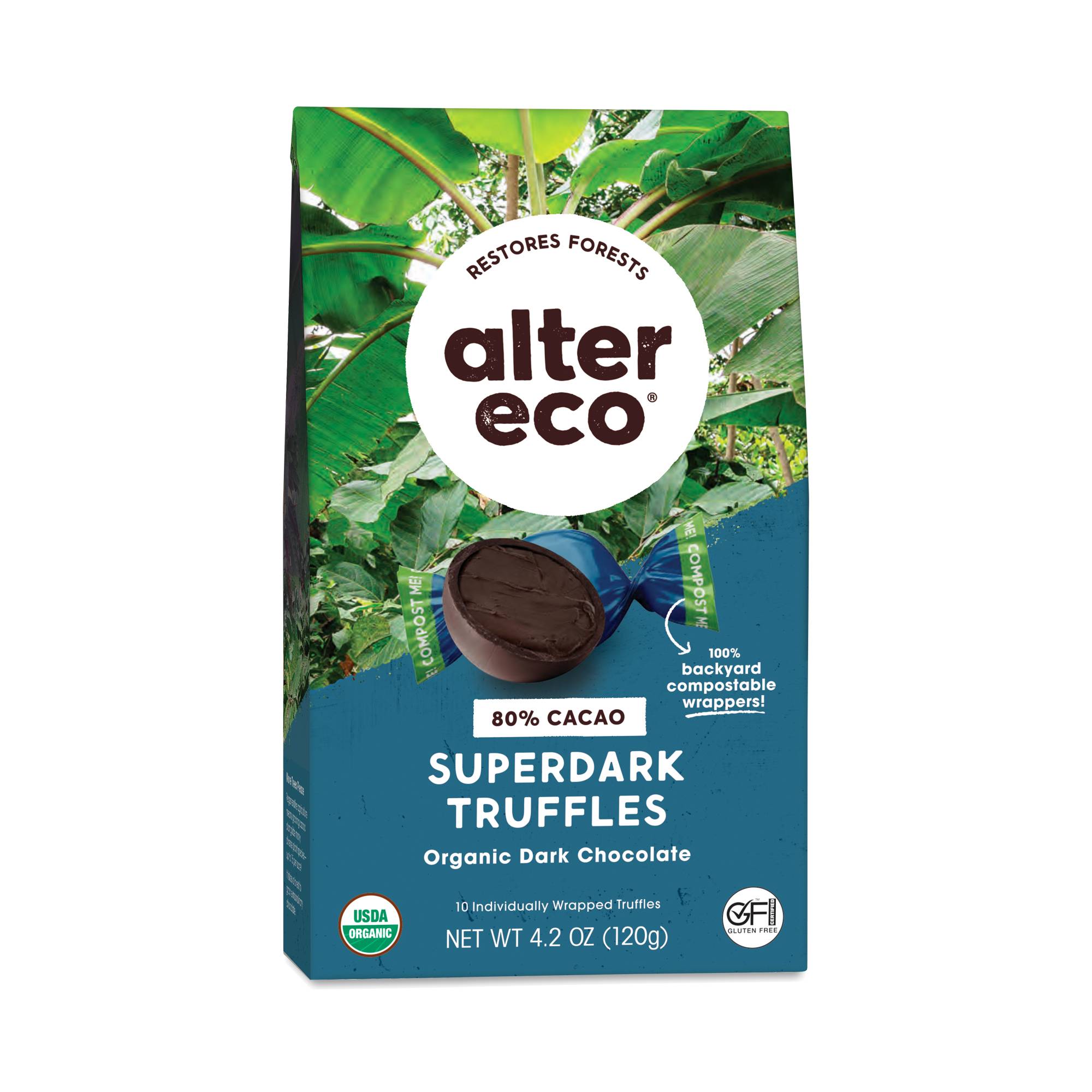 Organic Chocolate Truffles, Superdark