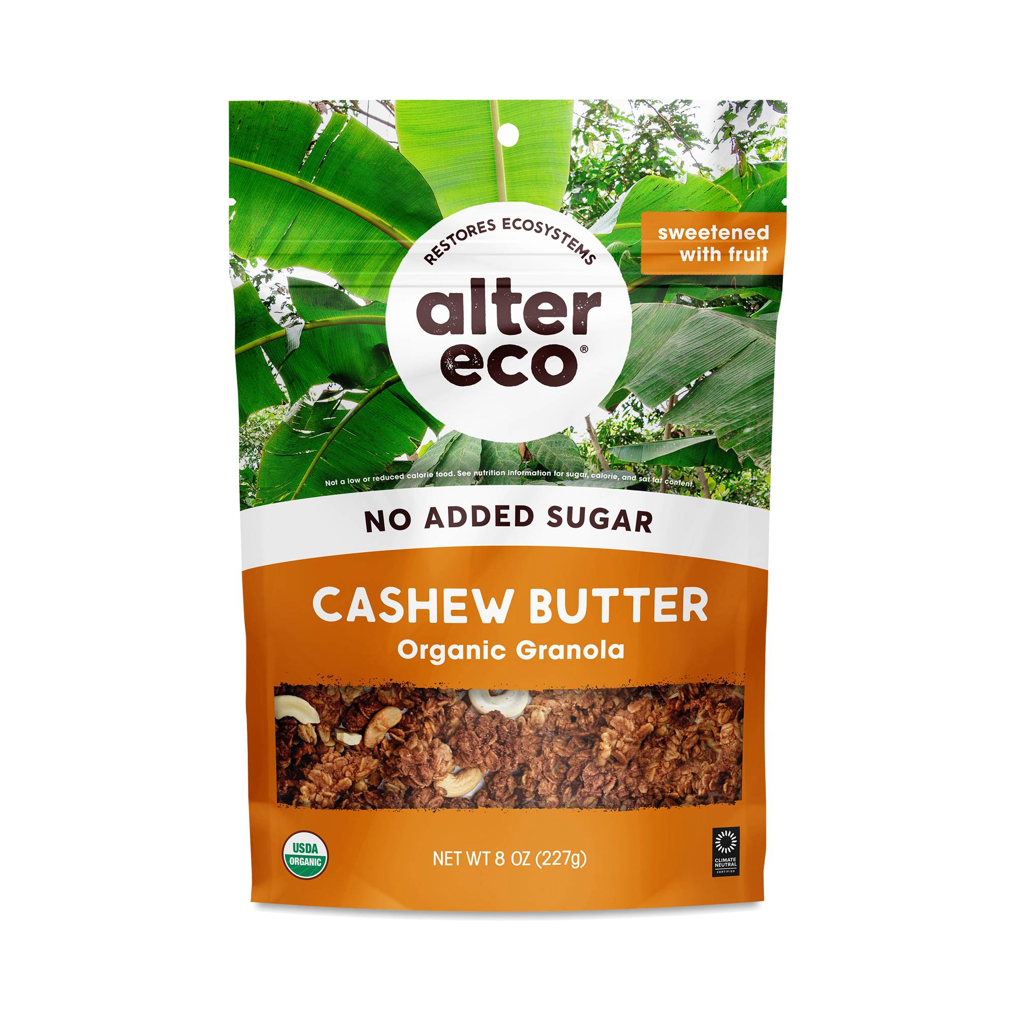 Organic No Sugar Added Granola, Cashew Butter
