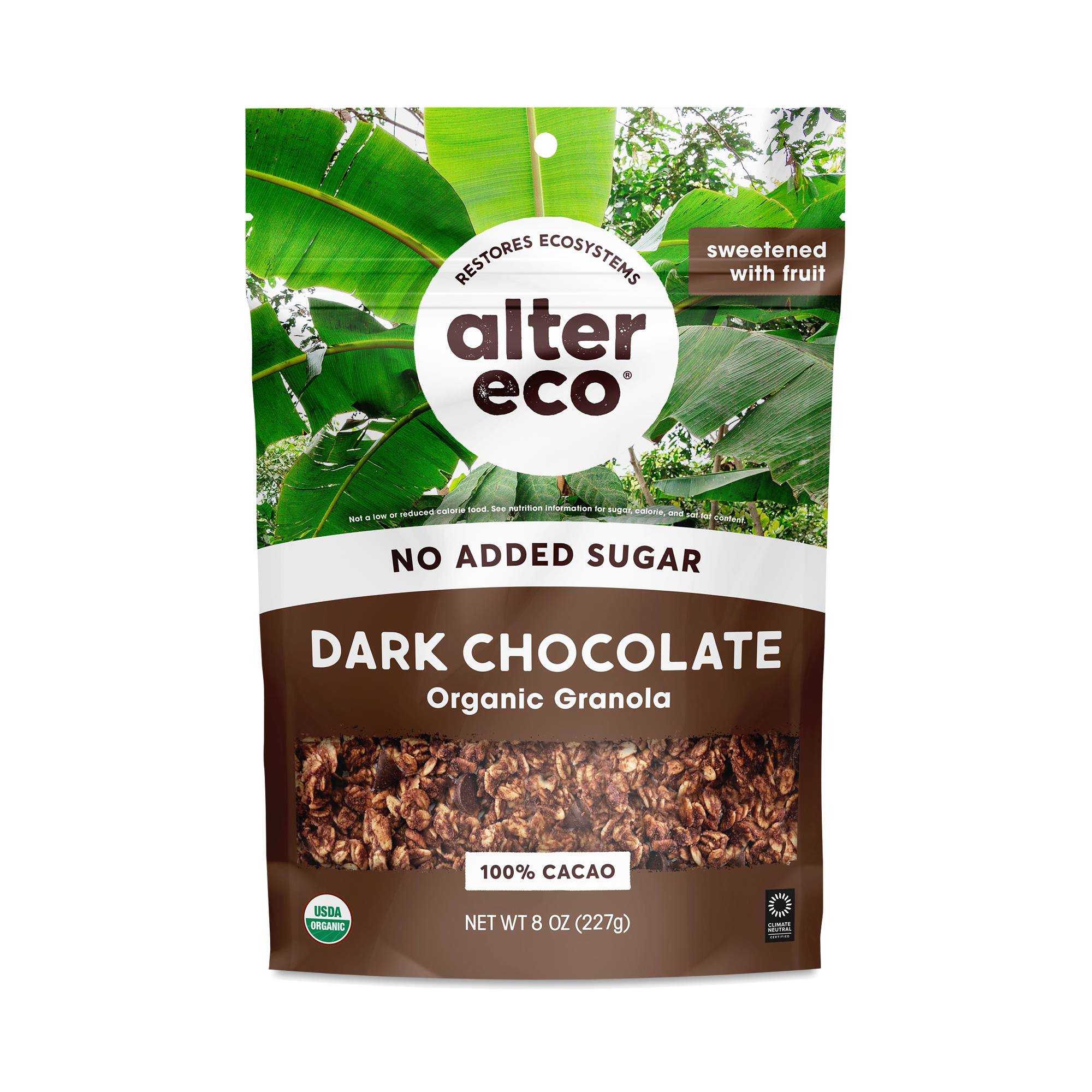 Organic No Sugar Added Granola, Dark Chocolate